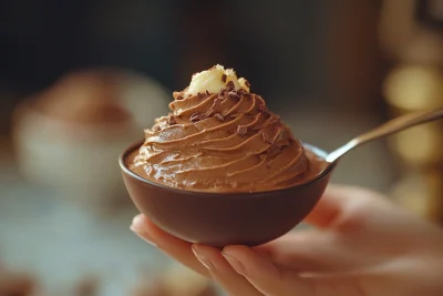 Hand Holding Mocha Mousse