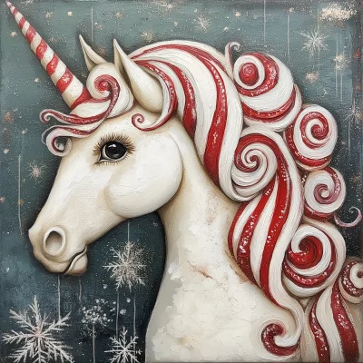 Whimsical Peppermint Unicorn