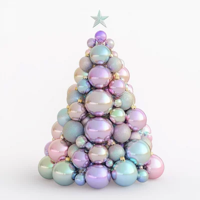 Pastel Colored Christmas Tree