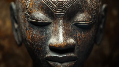 Close-up of African Ancestral Mask