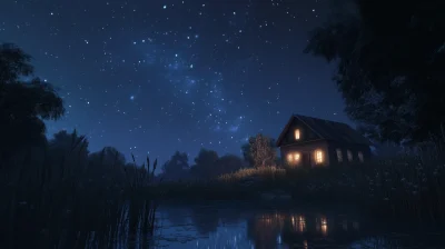 Starry Countryside Night