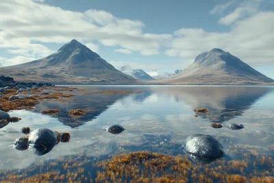 Dramatic Lake Landscape