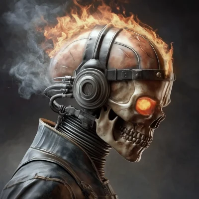 Burning Skull of Ghost Rider