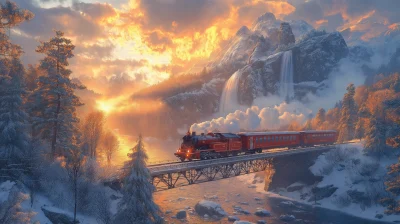 Winter Morning Train