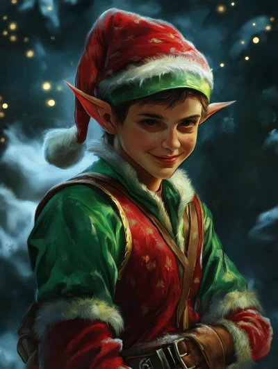 Christmas Elf Illustration