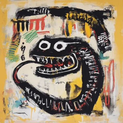 Basquiat Inspired Snake Poster