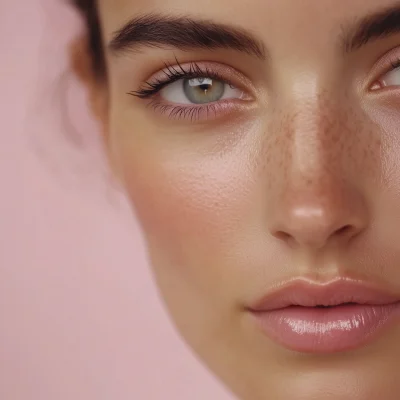 Close-Up Portrait of a Female Model