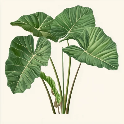 Colocasia Esculenta Illustration