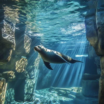 California Sea Lion Underwater