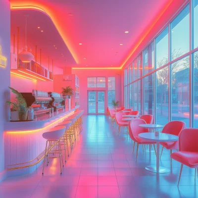 Bright Coffee Shop Interior