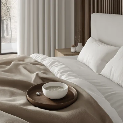 Cozy Bedroom with Gruel Bowl