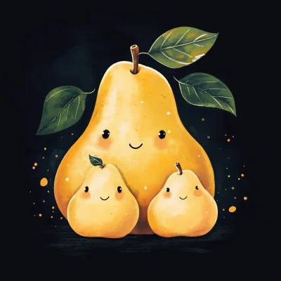 Cute Pear Family