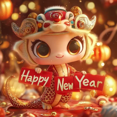 Cute New Year Snake