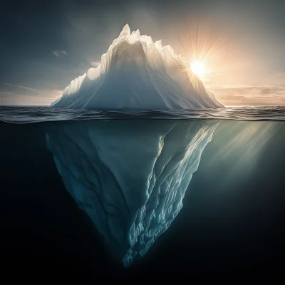 Surreal Iceberg Composition