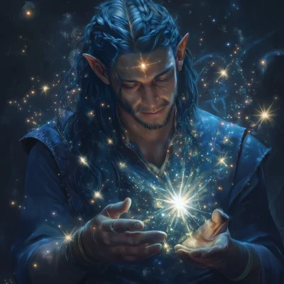 Elvish Druid Casting Magic