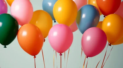 Colorful Balloon Birthday Scene