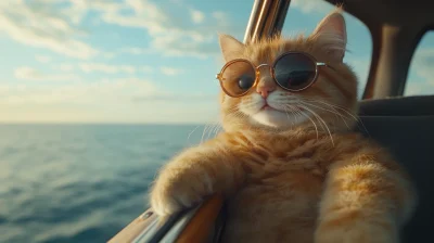 Muppet Cat Driving