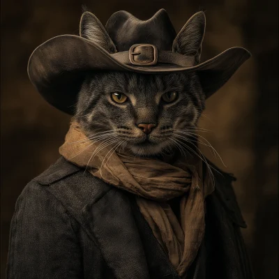 Wild Western Feline Cowboy