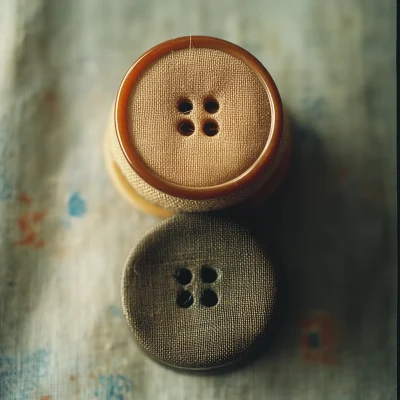 Vintage Buttons with Thread