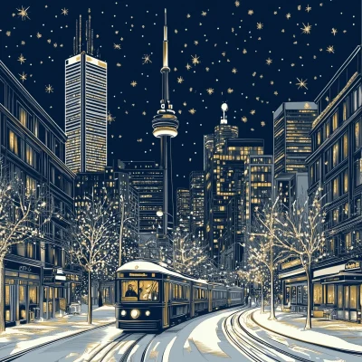 Winter Scene in Toronto