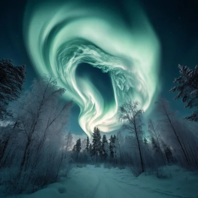 Rare White Aurora Borealis Over Finland