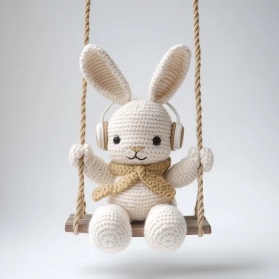 Crochet Bunny on Swing