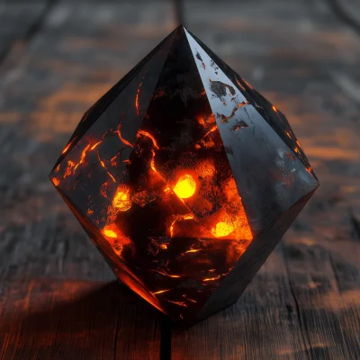 Dark Metal D20 Dice