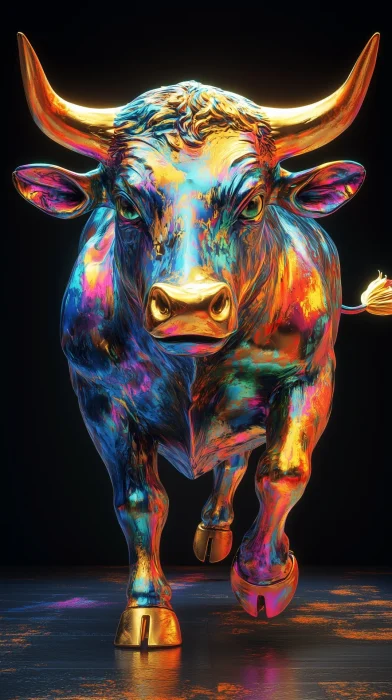 Dynamic Bull Sculpture