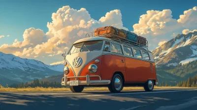 Volkswagen Kombi on the Road