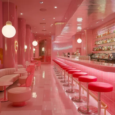 Chic Pink Cocktail Bar