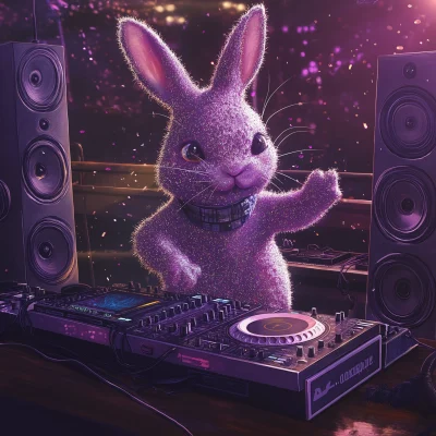 Glitter DJ Bunny