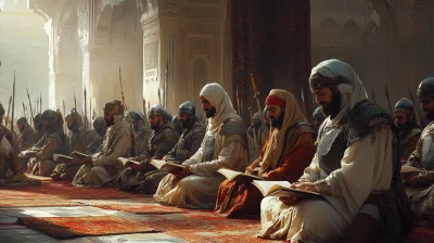 Arabian Soldiers in Prayer