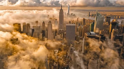 Foggy New York Skyline