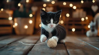 Playful Young Black Dog