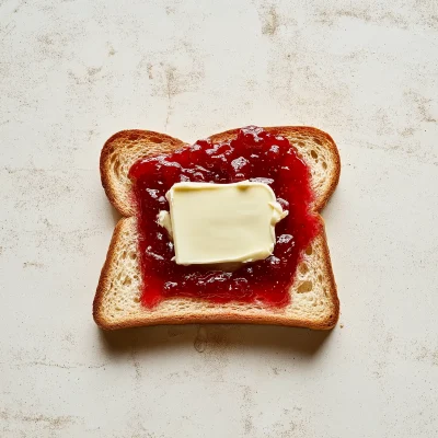 Toast with Butter and Jam