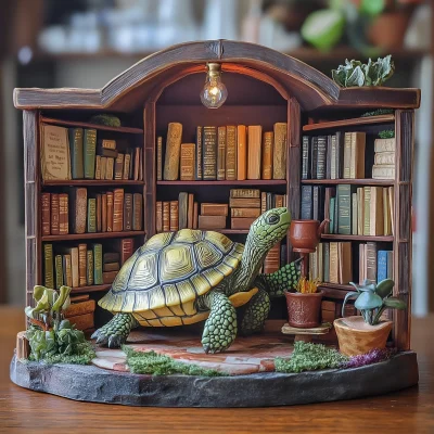 Turtle in a Library