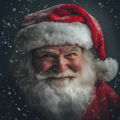 Santa Claus in a New Year’s Hat