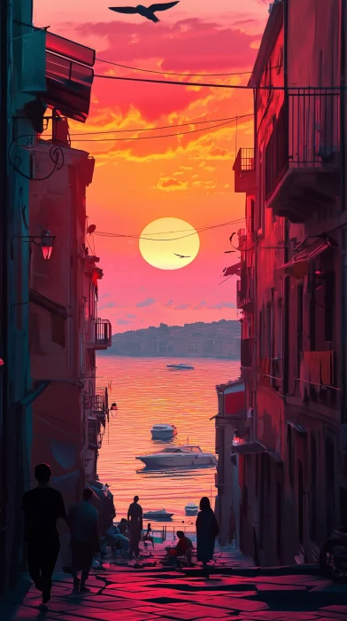 Italian Sunset View