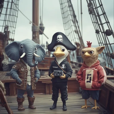 Pirate Animals on Deck