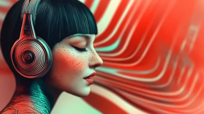 Futuristic Woman with Headphones