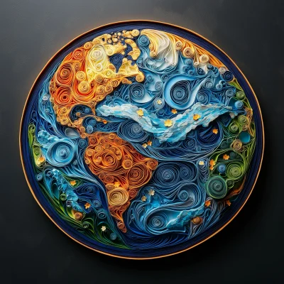 Intricate Earth Quilling