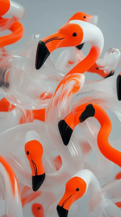 Flamingo Installation Art