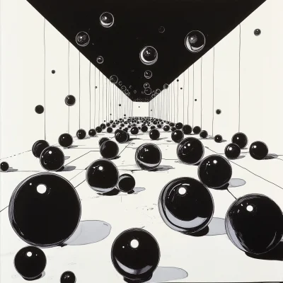 Black and White Balls in a Room