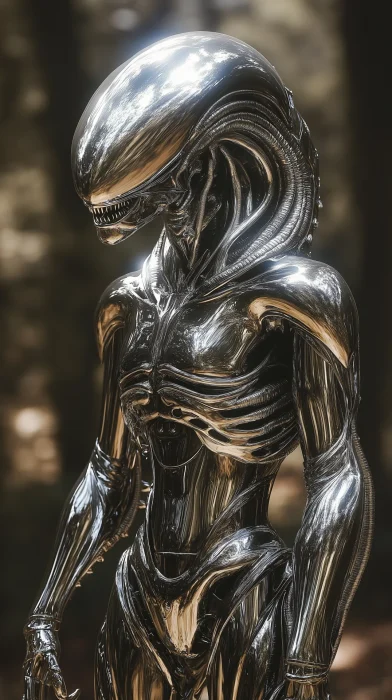 Xenomorph in Chrome Armor