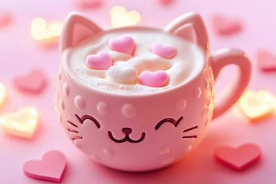 Cute Cat Mug for Valentine’s Day