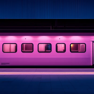 Minimalist Pink Train