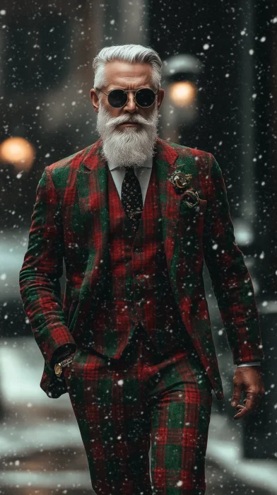 Fashionable Man with Plaid