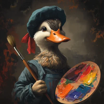 Rembrandt Duck Portrait