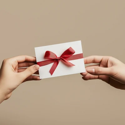 Hand Sending a Gift Card