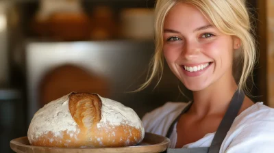 Smiling Blonde with Sourdough